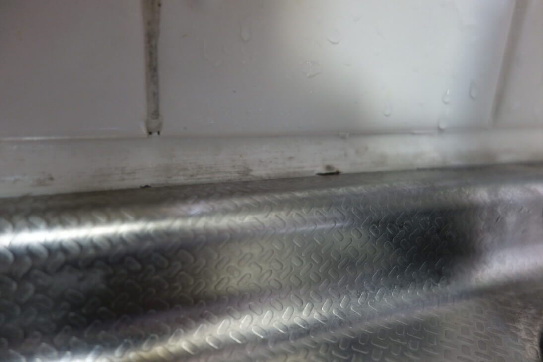 ゴムパッキンの黒かびカビキラー後 (1)