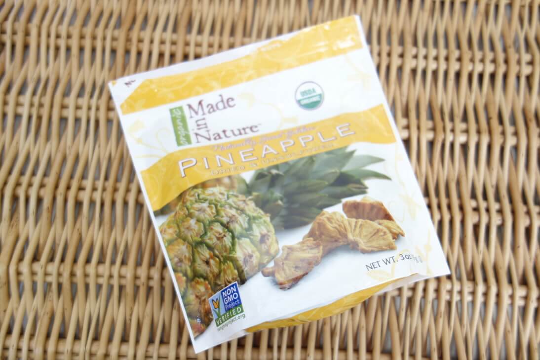 iHerbおすすめ、オーガニックパイナップルのドライフルーツ(Made in Nature)