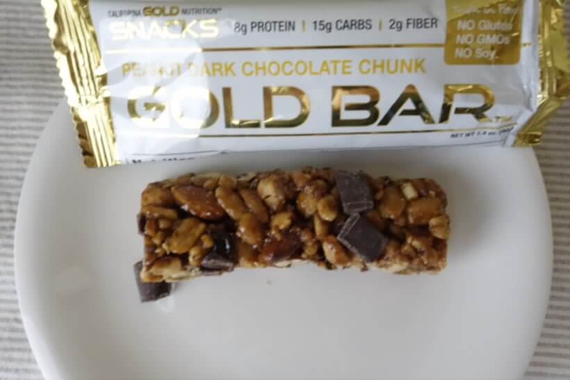 California Gold Nutrition, ゴールドバー、ピーナッツダークチョコレートチャンク (5)
