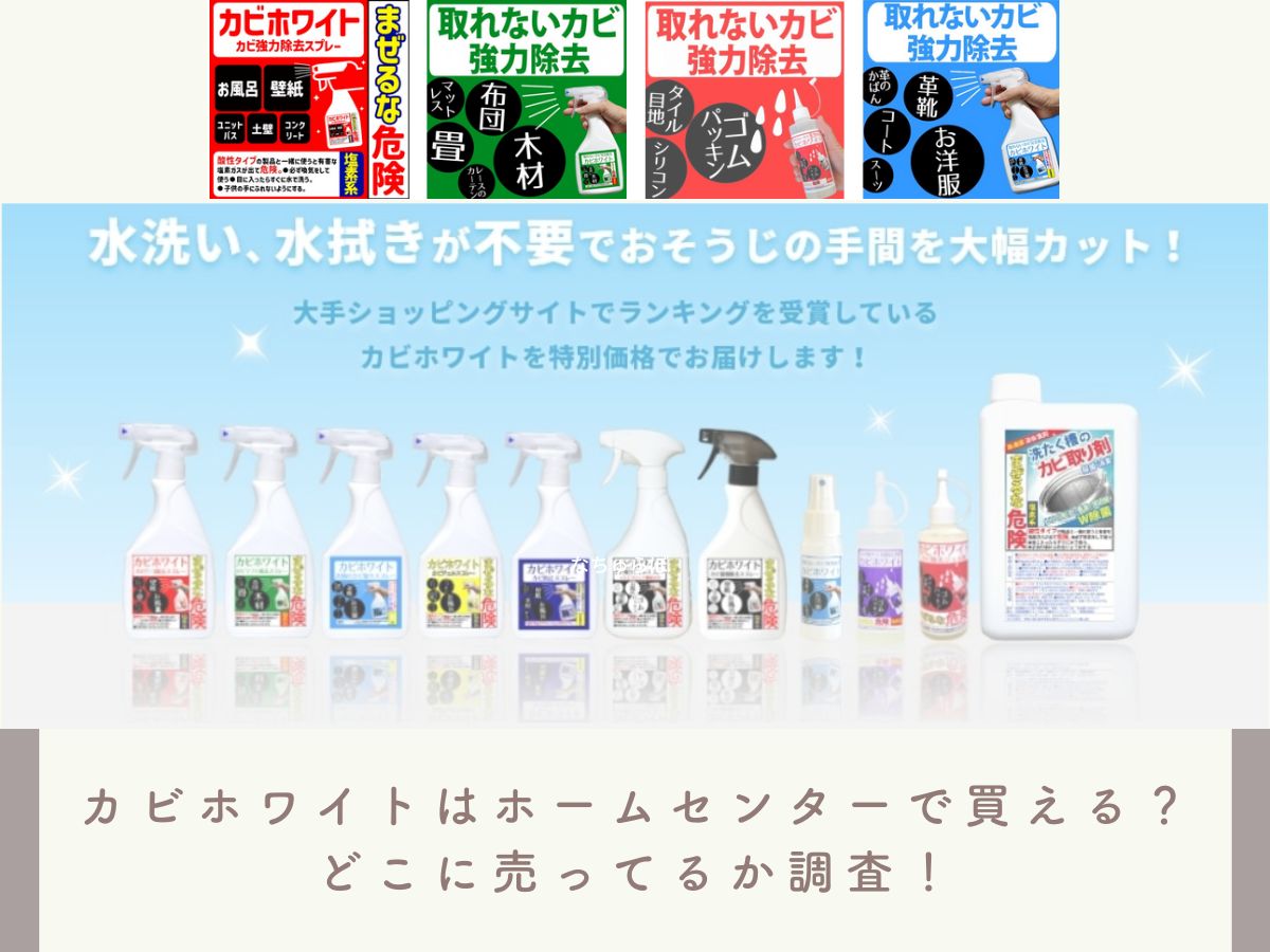 カビホワイトはホームセンターに売ってる？どこで買えるか調査しました！